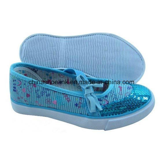 New Fashion Bling Bling Children Canvas Vulcanized Shoes